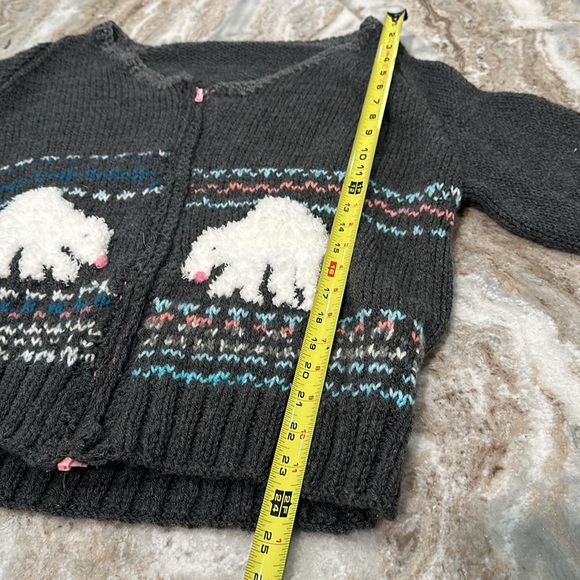 Hand knit Polar Bear Cardigan - Picture 12 of 12